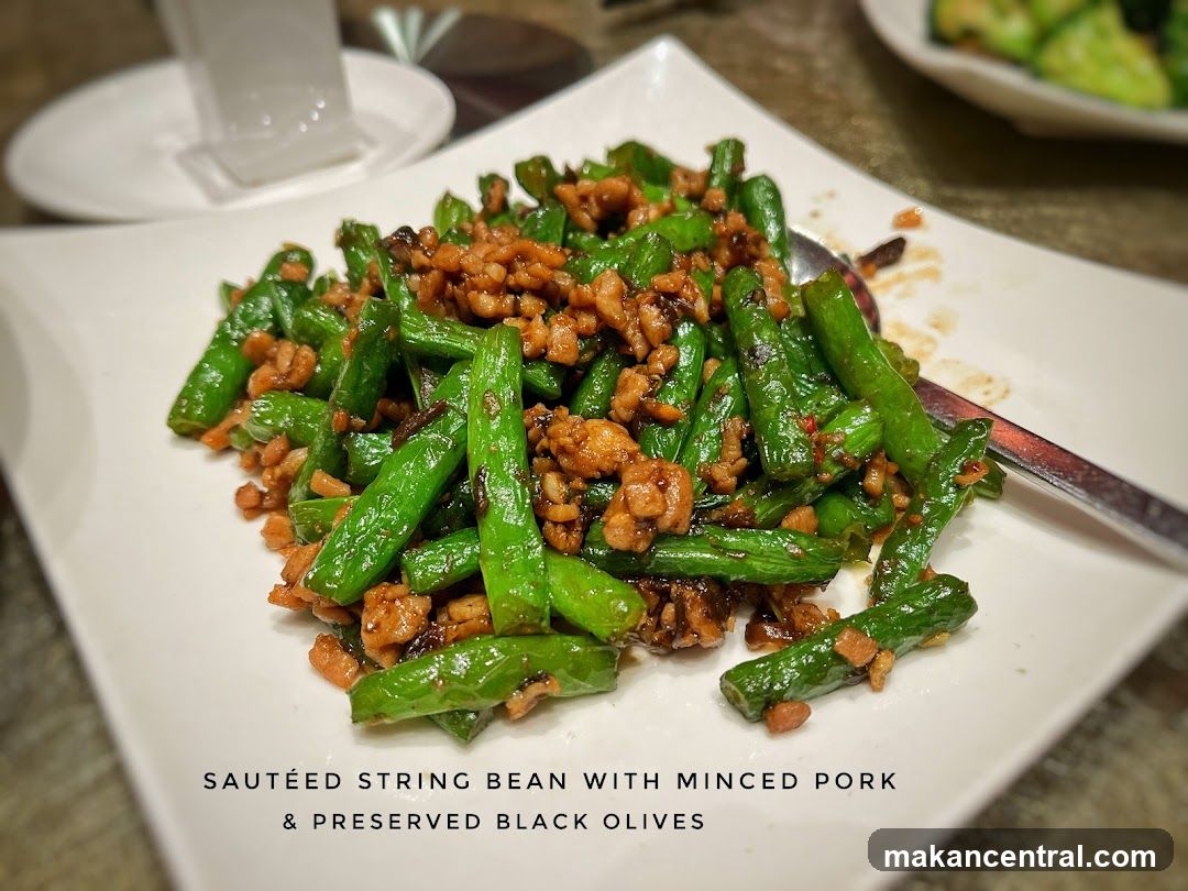 Sautéed String Beans with Minced Pork and Preserved Black Olives