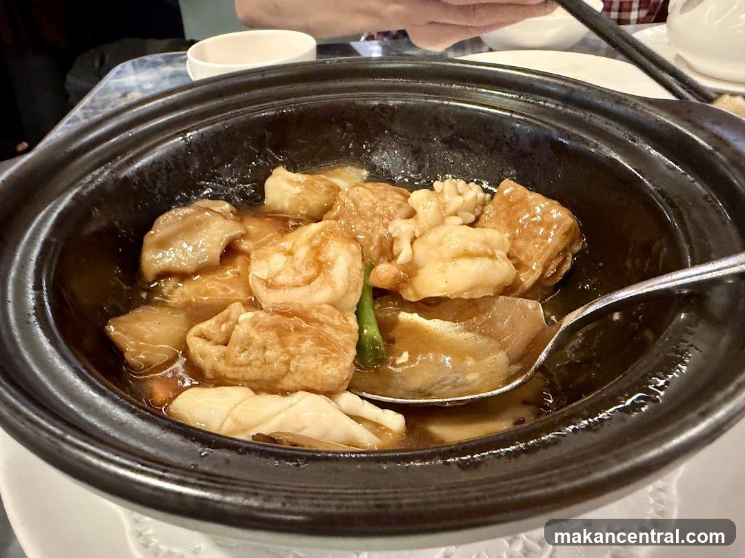 Braised Tofu and Seafood Dish