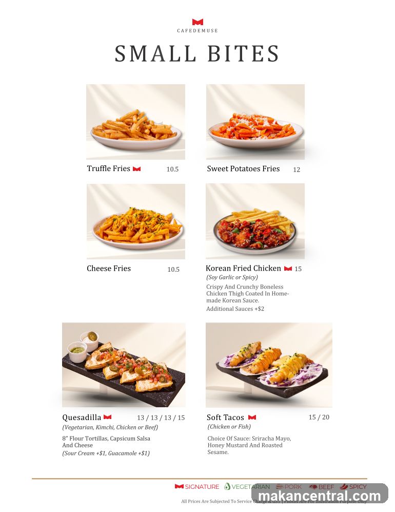 Small Bites Menu