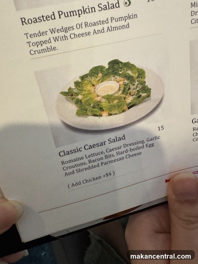 Salad Menu Section