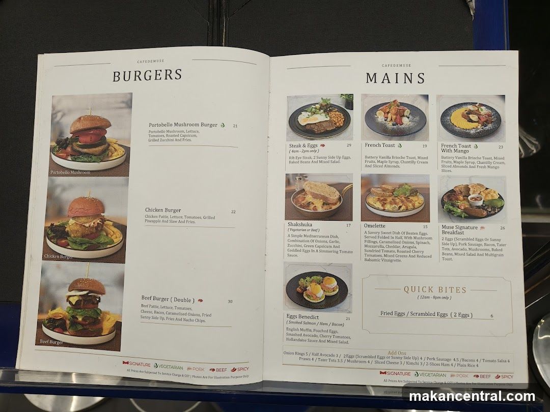 Café Demuse Menu