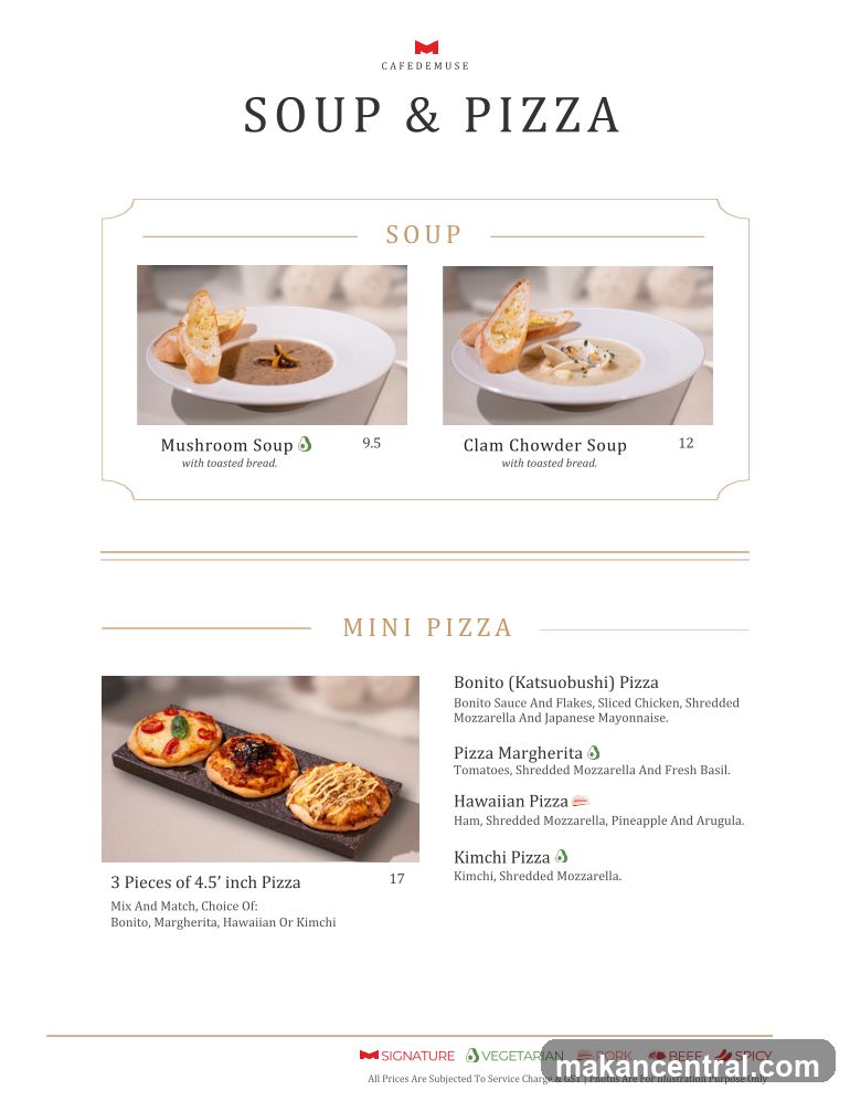 Soup & Pizza Menu