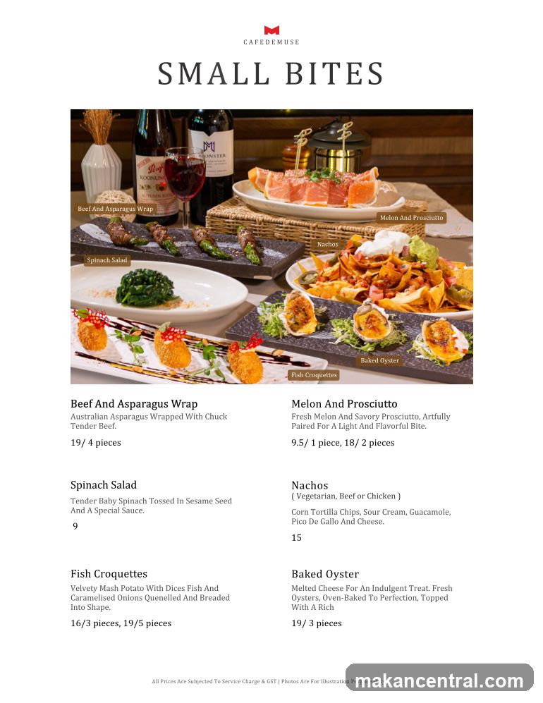 Small Bites Menu