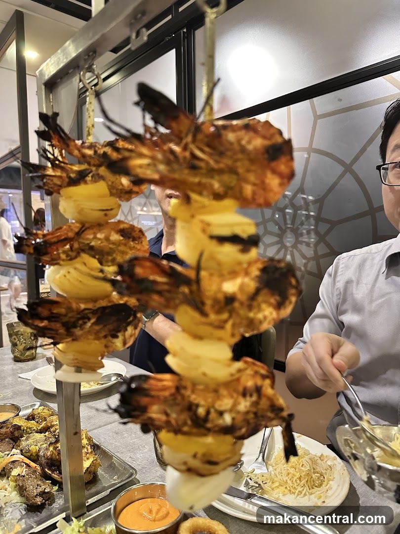Grilled Shrimp Skewer at Restaurant
