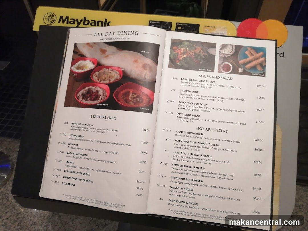 Maybank All Day Dining Menu