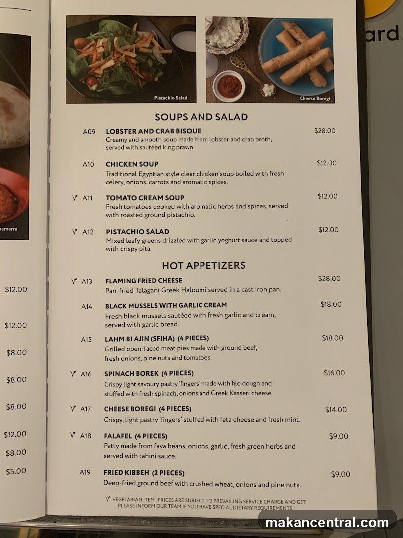 Soups and Salads / Hot Appetizers Menu