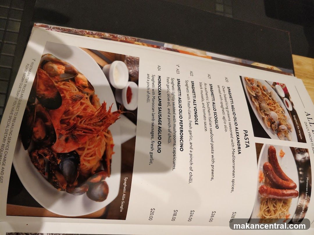 Pasta Menu Section