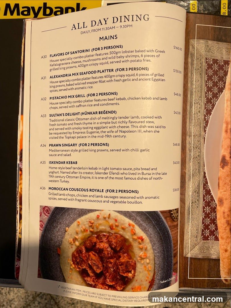 All Day Dining Menu