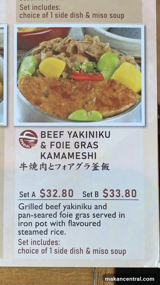 Beef Yakiniku & Foie Gras Kamameshi Set