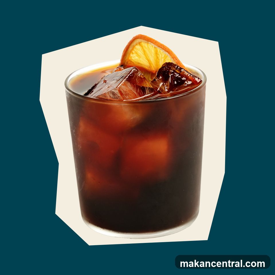 Iced Coffee with Orange Slice