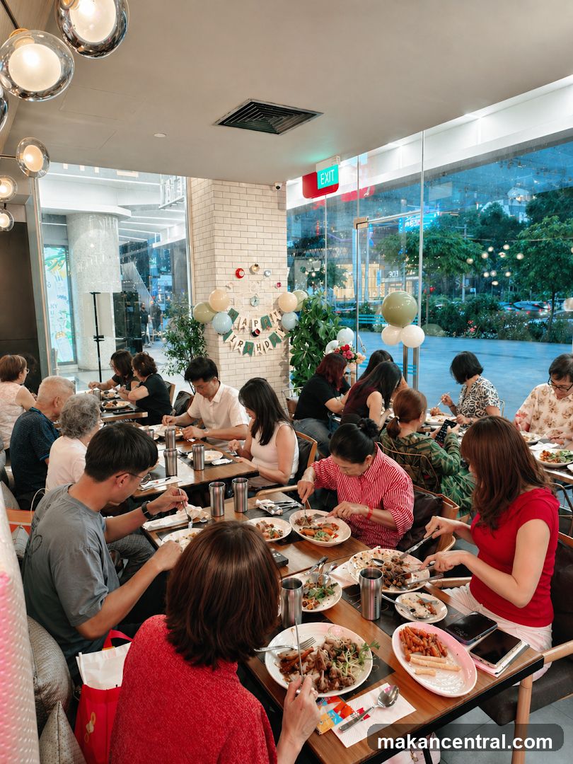 Dining Group in Restaurant Interior