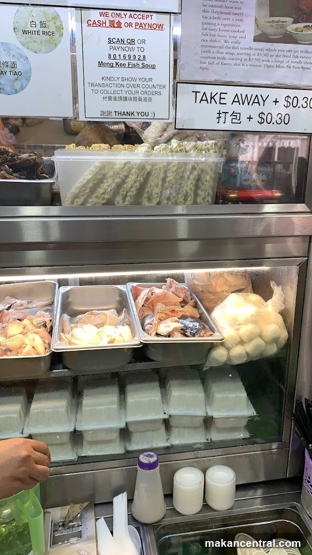 Food stall interior with take-away options