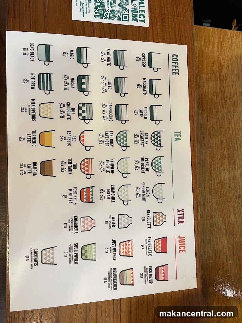 Coffee, Tea, and Juice Menu