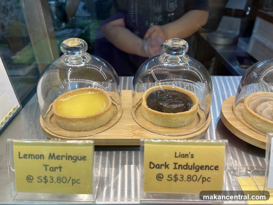 Display of Tarts in Glass Domes