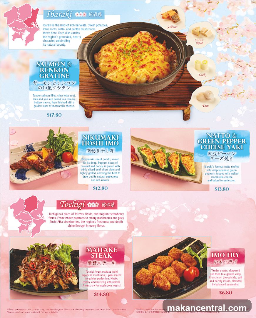 Ibaraki and Tochigi Regional Cuisine Menu