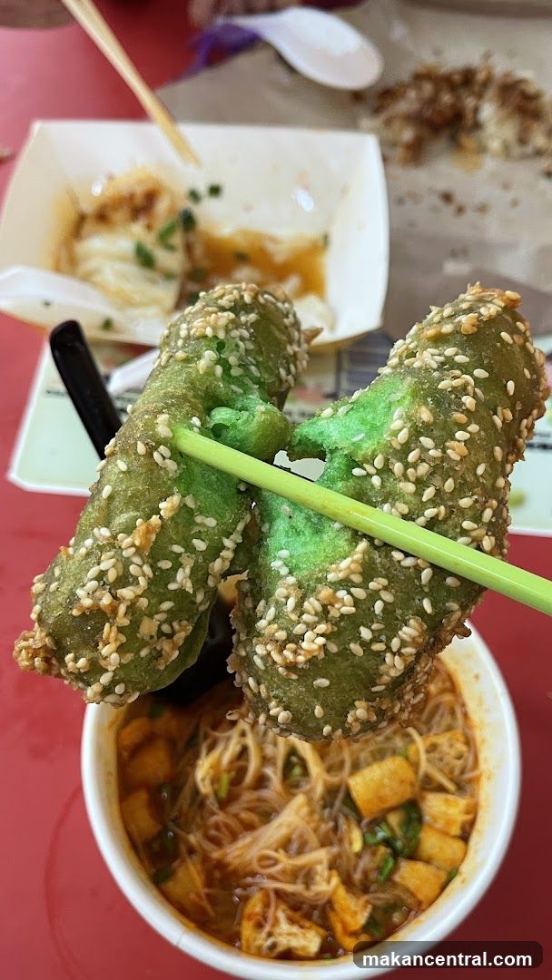 Food at a dining table