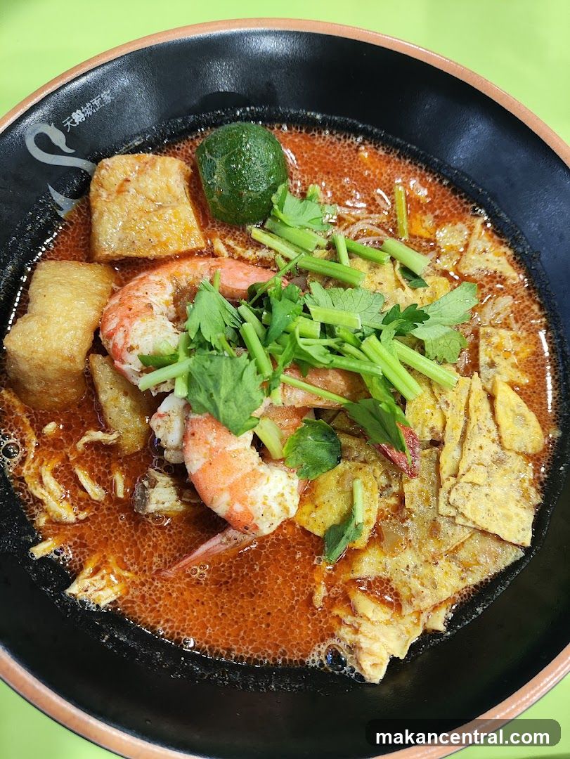 Food dish in black bowl
