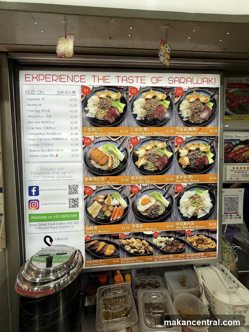 Sarawaki Noodle Menu
