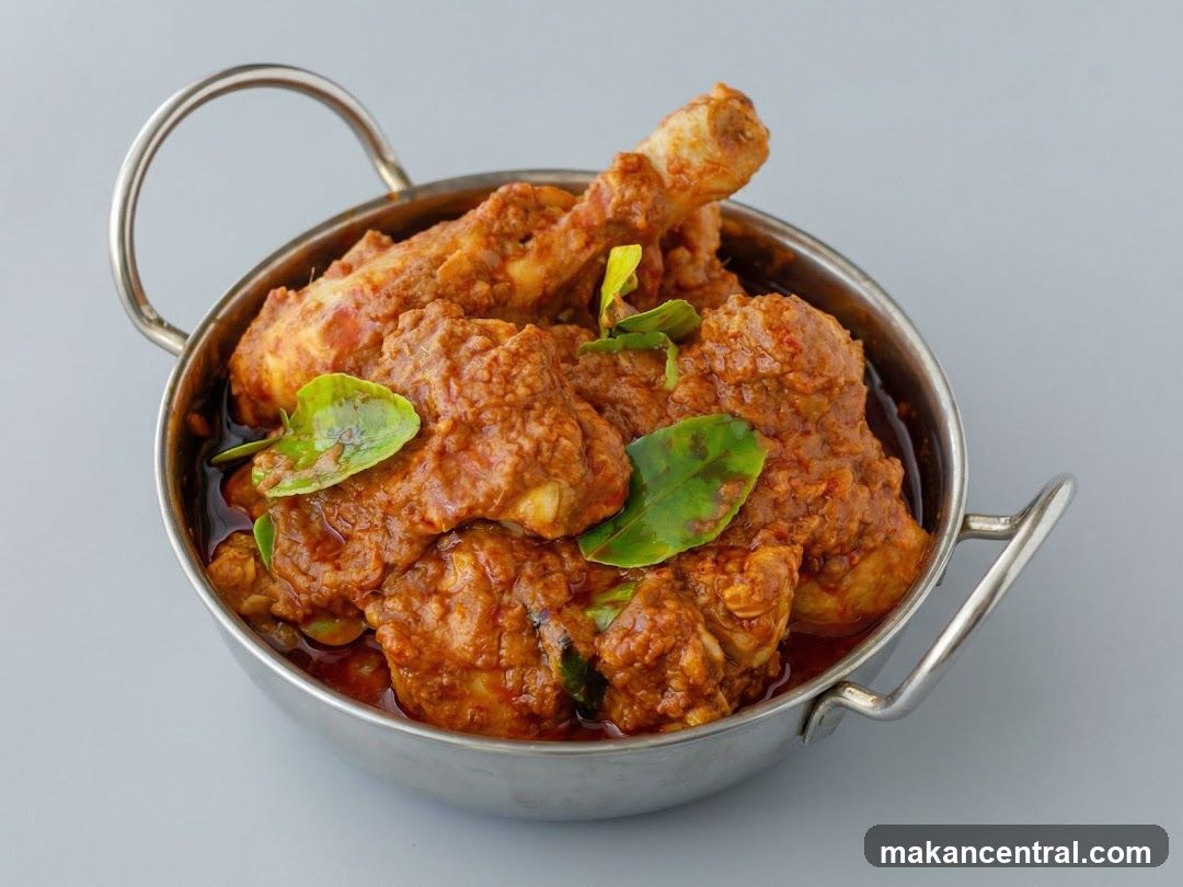 Chicken Curry in Metal Pot