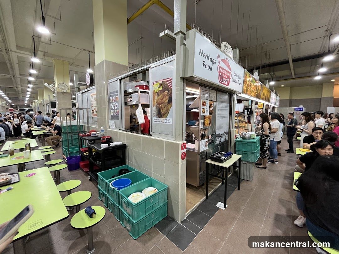 Food court interior with dining area and stall