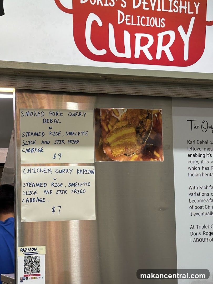 Doris's Devilishly Delicious Curry Menu