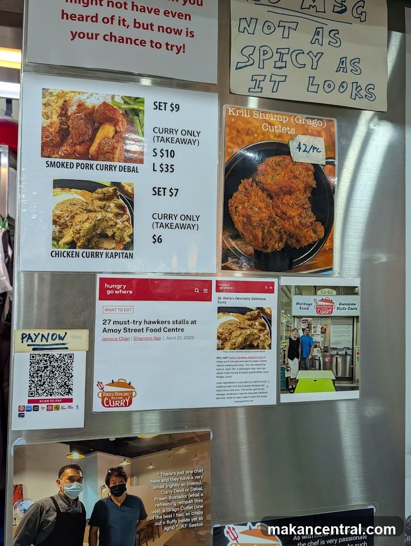 Food stall interior signage