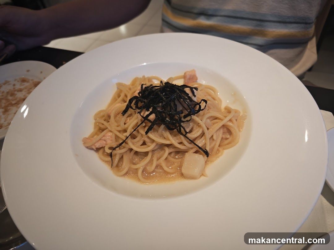 Pasta Dish in Restaurant Interior