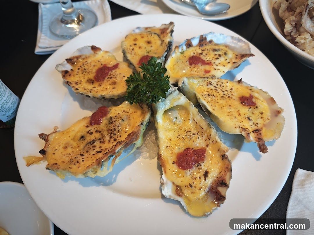 Baked Oysters on Plate
