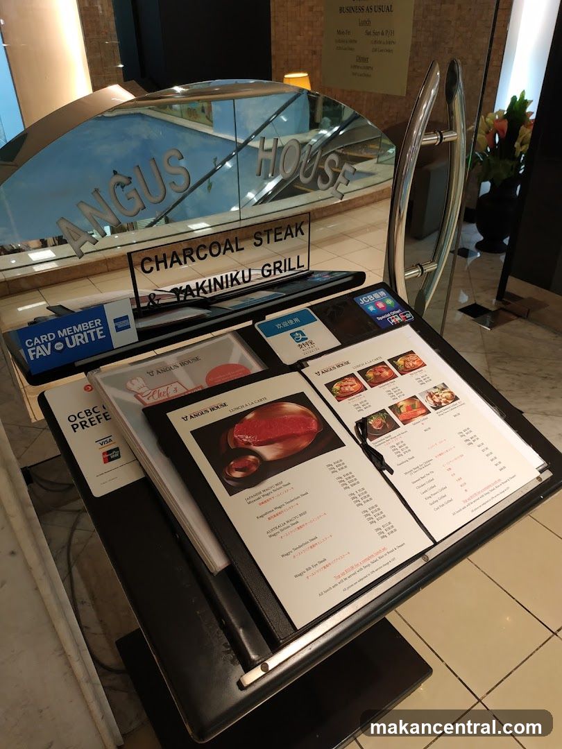Angus House Menu Display