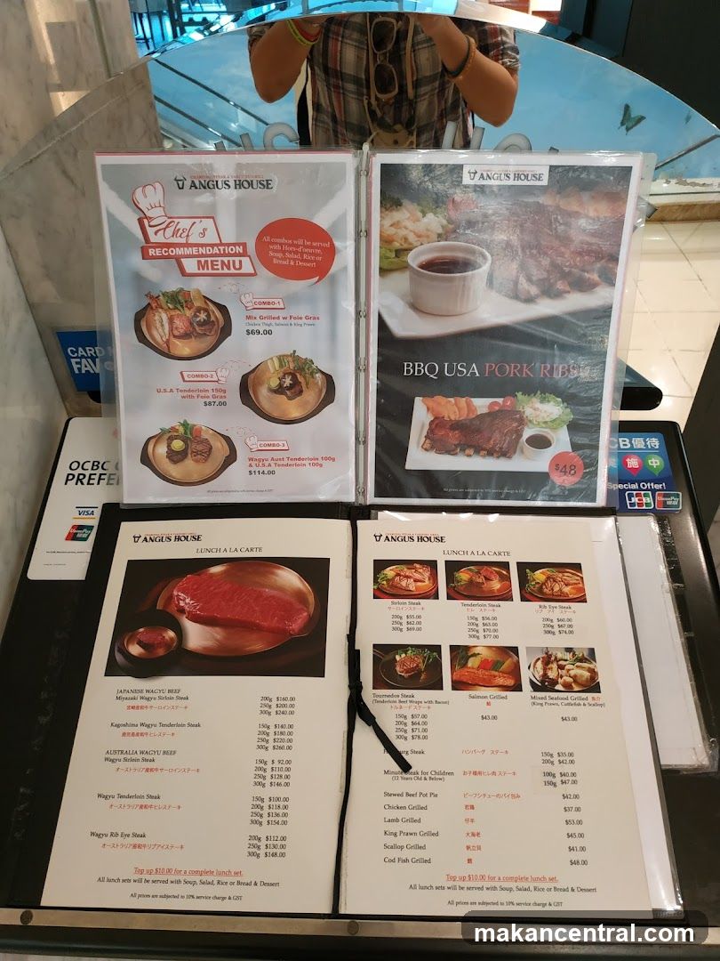 Angus House Menu