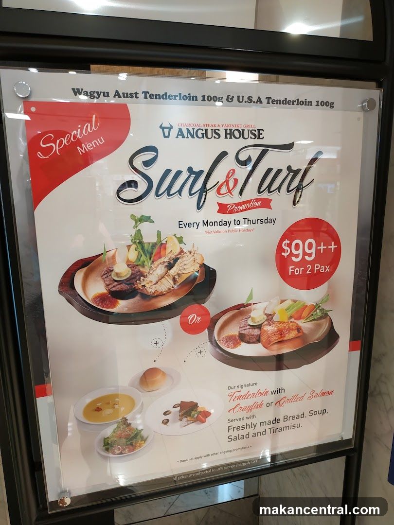 Angus House Surf & Turf Promotion Poster