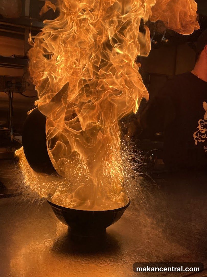 Flame Show in Kitchen