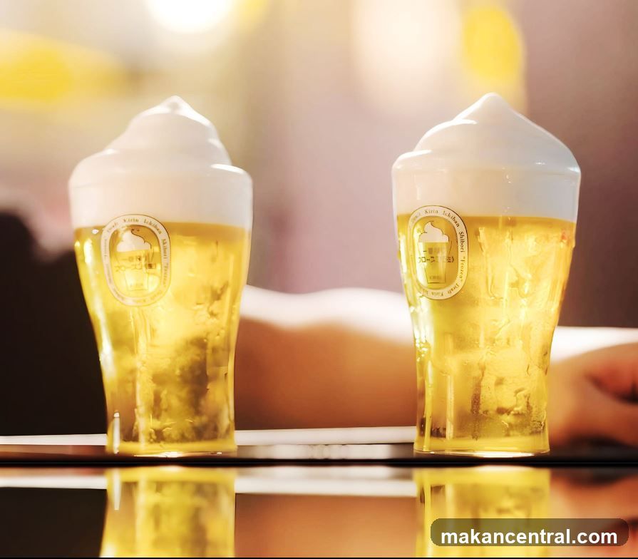 Beer Glasses with Foam