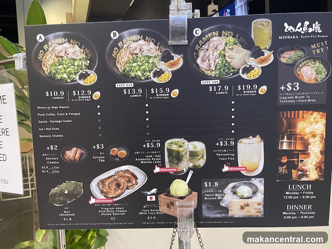 No Ramen No Life Menu Board