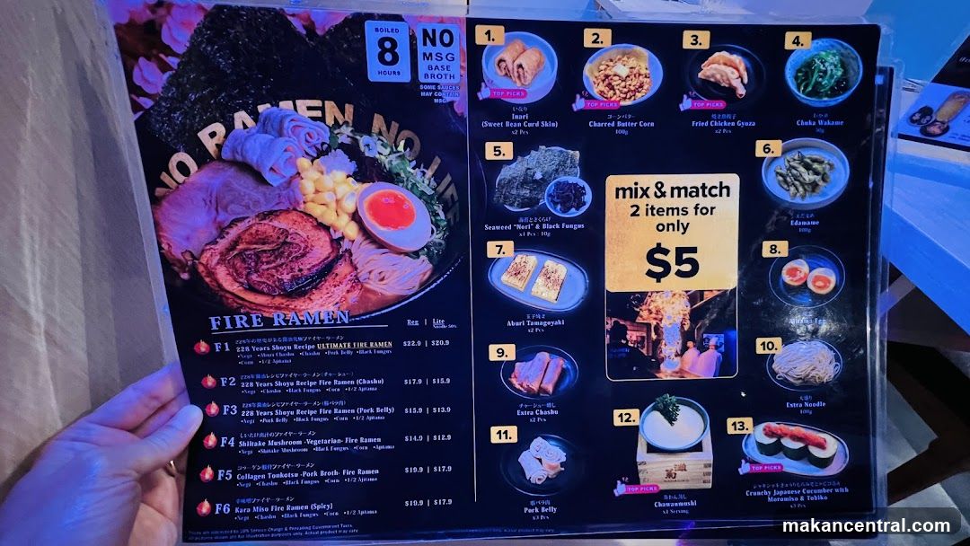No Ramen No Life Menu