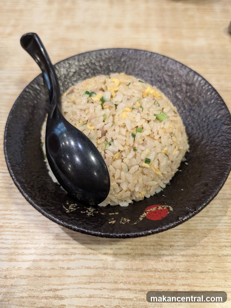 Fried Rice in Black Bowl