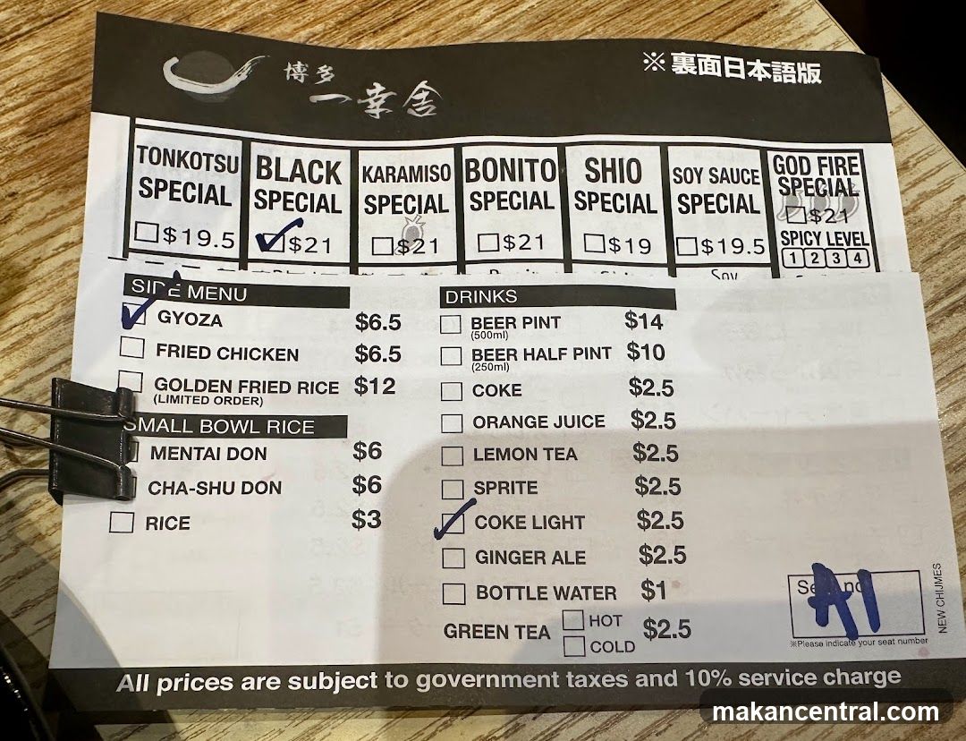 Restaurant Menu
