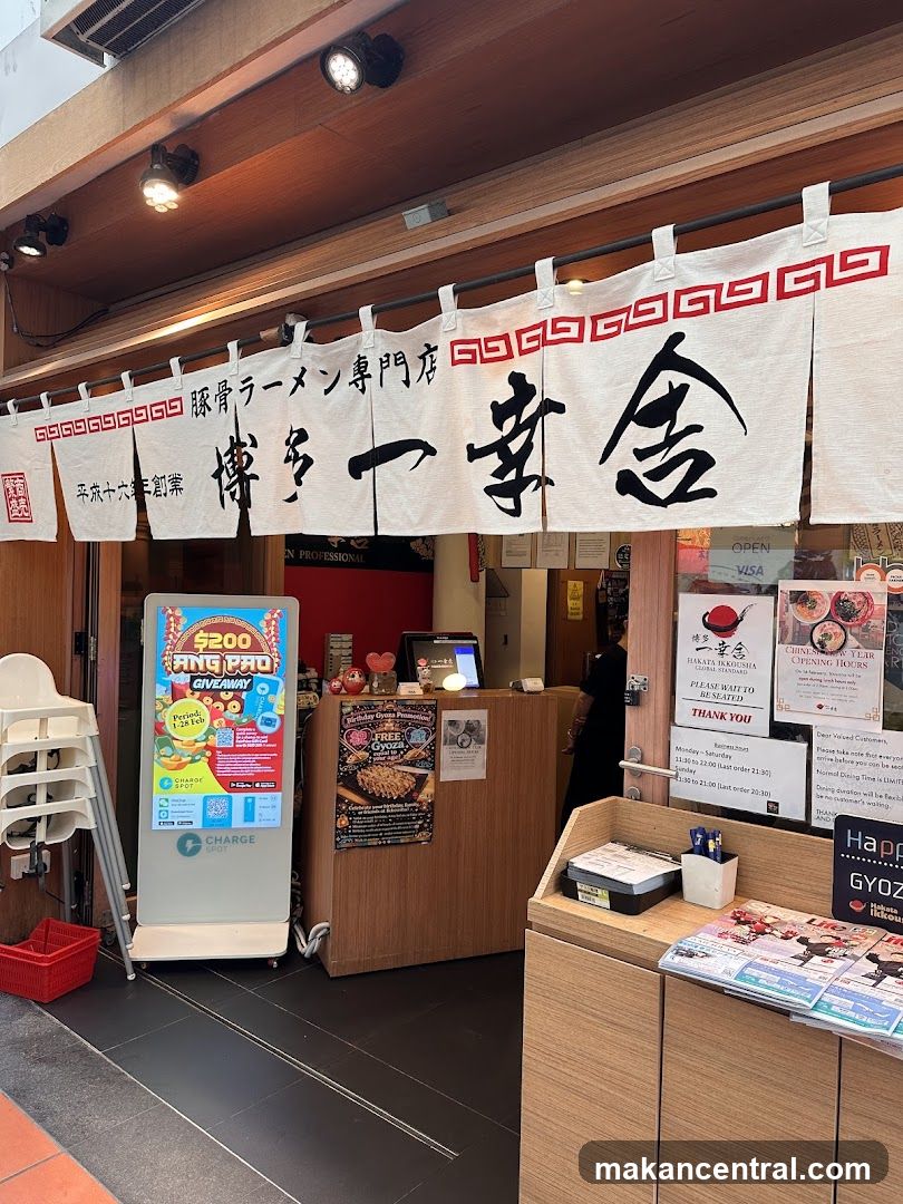 Restaurant Entrance with Signage and Promotional Materials