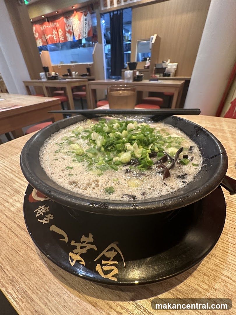 Ramen bowl in restaurant interior
