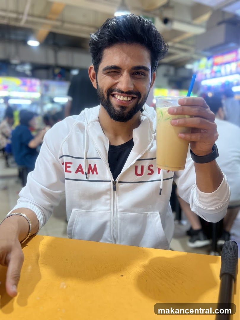Man at food stall