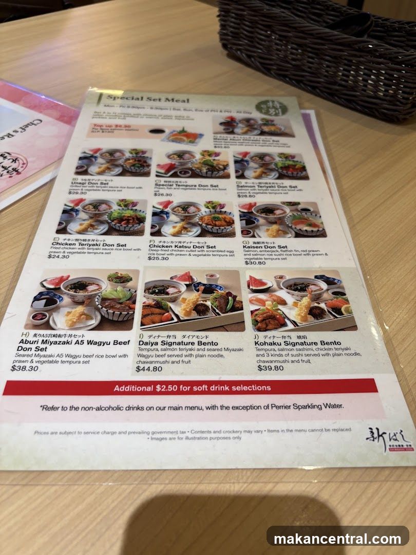 Special Set Meal Menu
