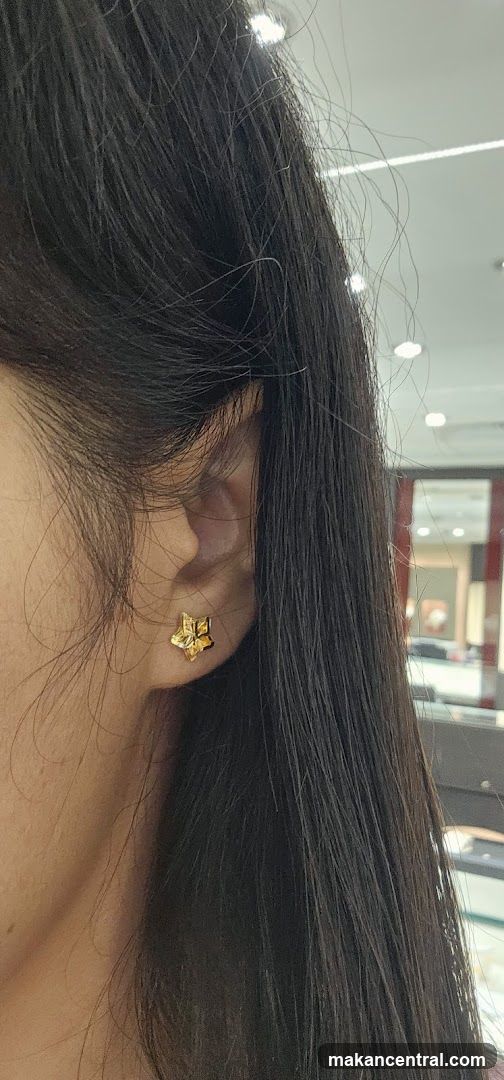 Close-up of ear with earring