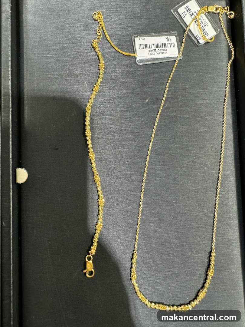 Gold Necklace Display