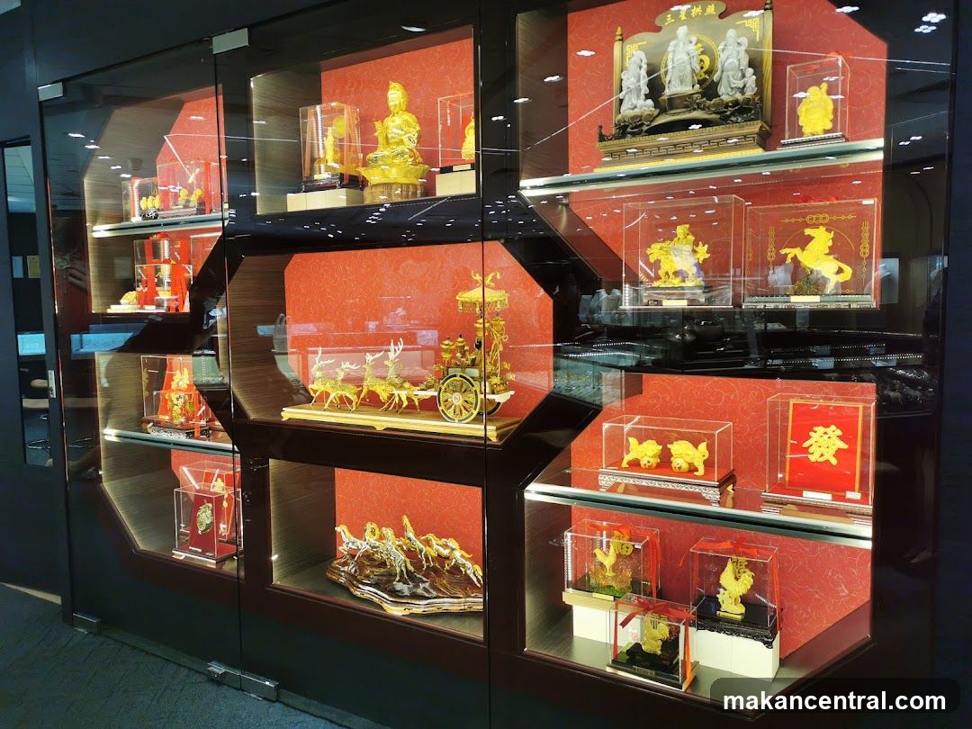 Display Case with Gold Artifacts