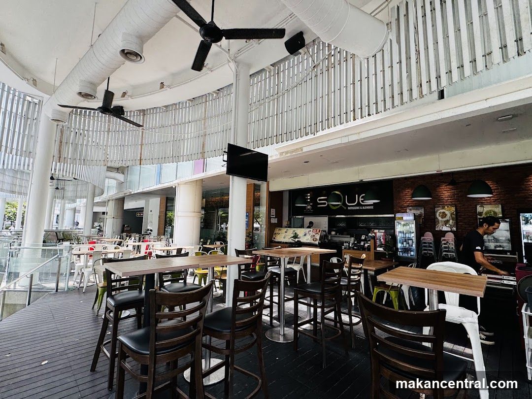 Interior of a multi-level dining area