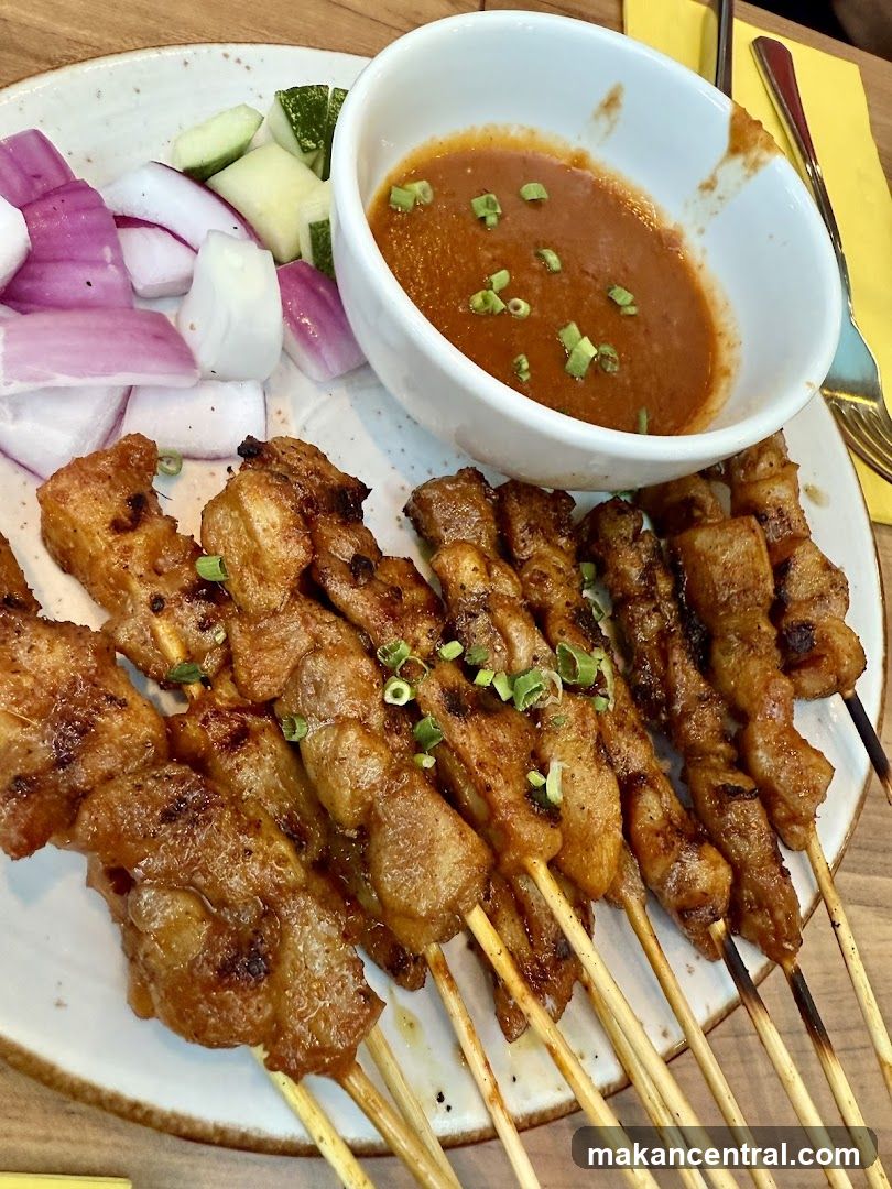 Grilled Meat Skewers with Sauce and Vegetables