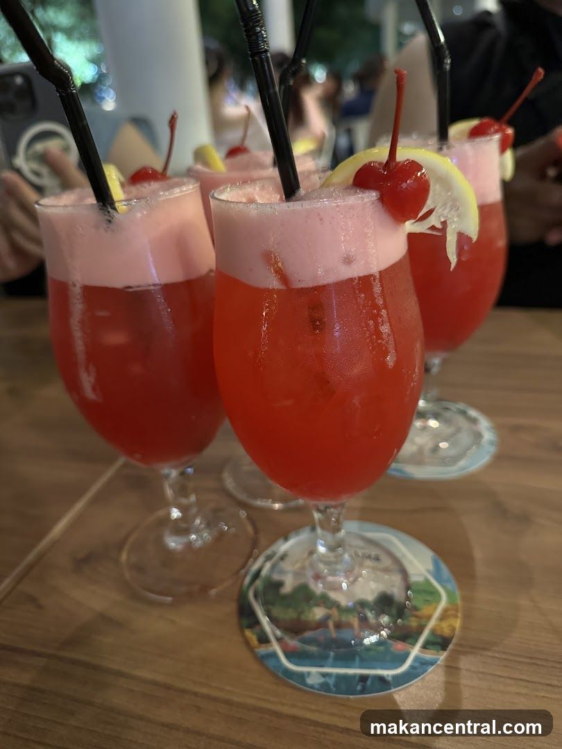 Drinks on wooden table