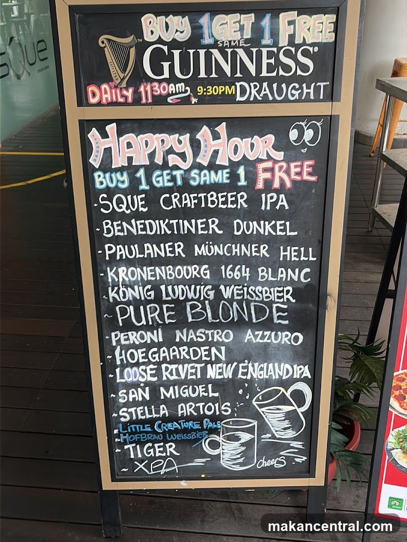 Chalkboard Sign at Bar Entrance