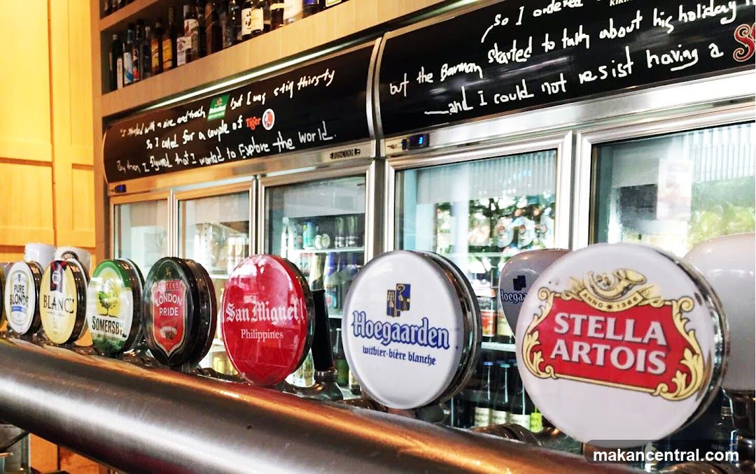 Bar Interior with Beer Taps and Refrigeration