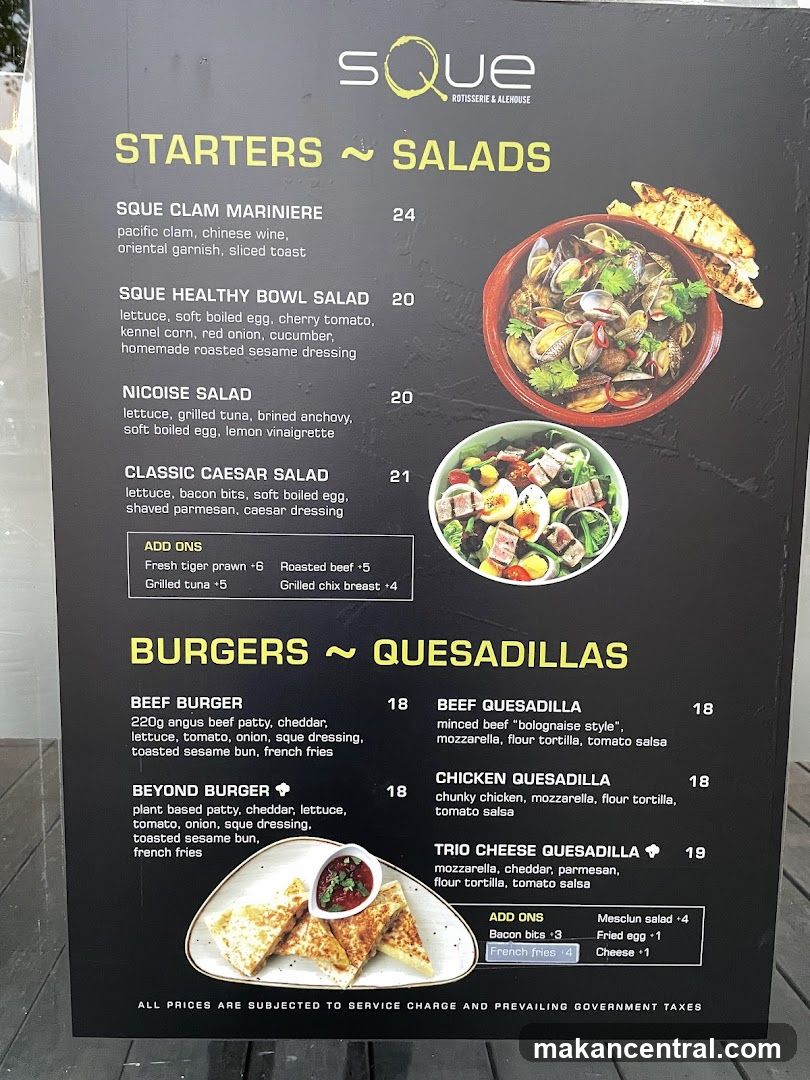SQUE Menu Board